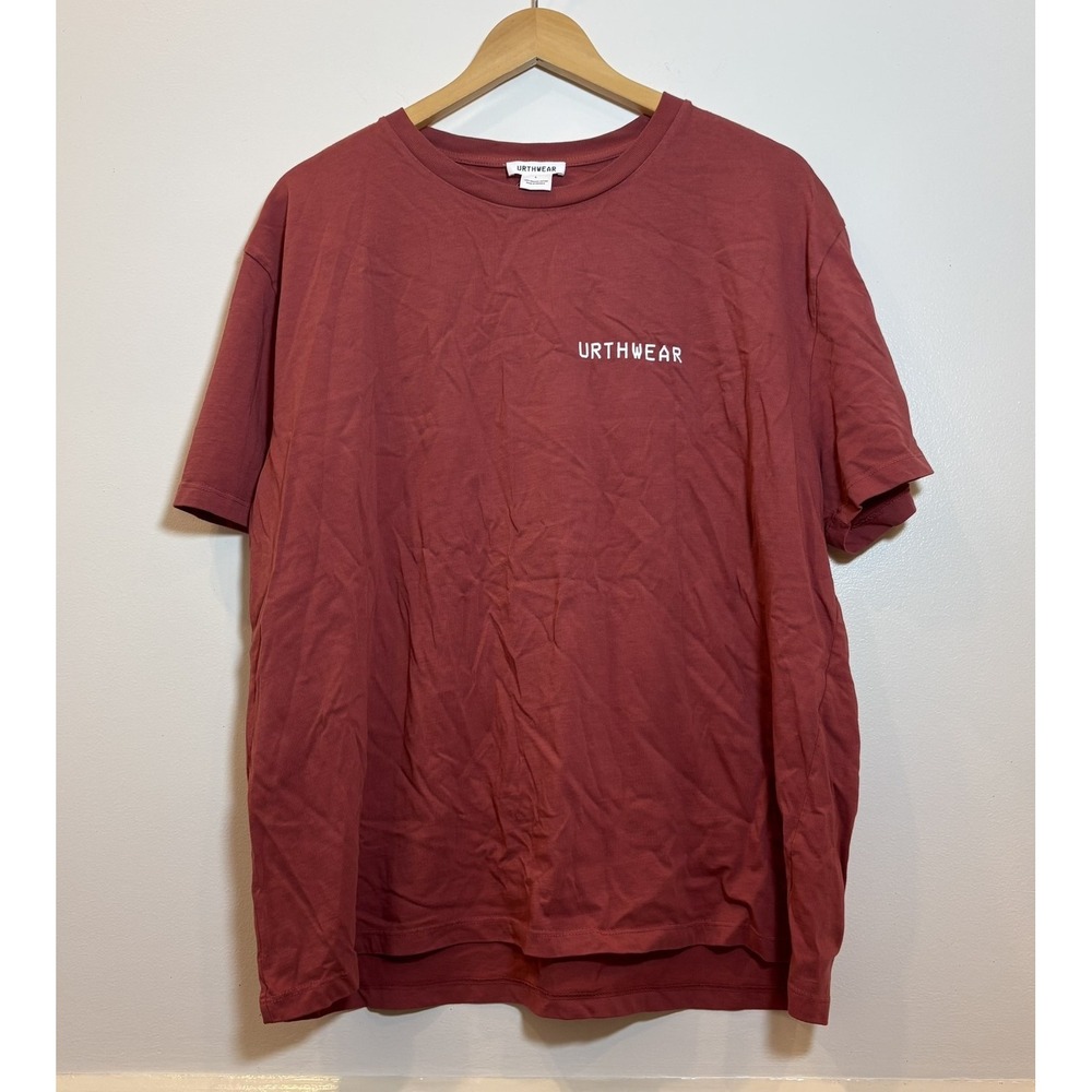 Urthwear Mortal‎ Planet Organic Cotton Graphic T-Shirt Red Made in USA Large